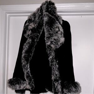 Faux Fur Throw Shawl